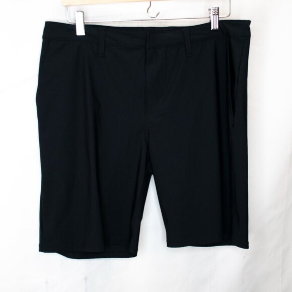 Zella Torrey Golf Shorts Mens 34 Black 9" Tech Performance Stretch Casual AA09X - Picture 2 of 5